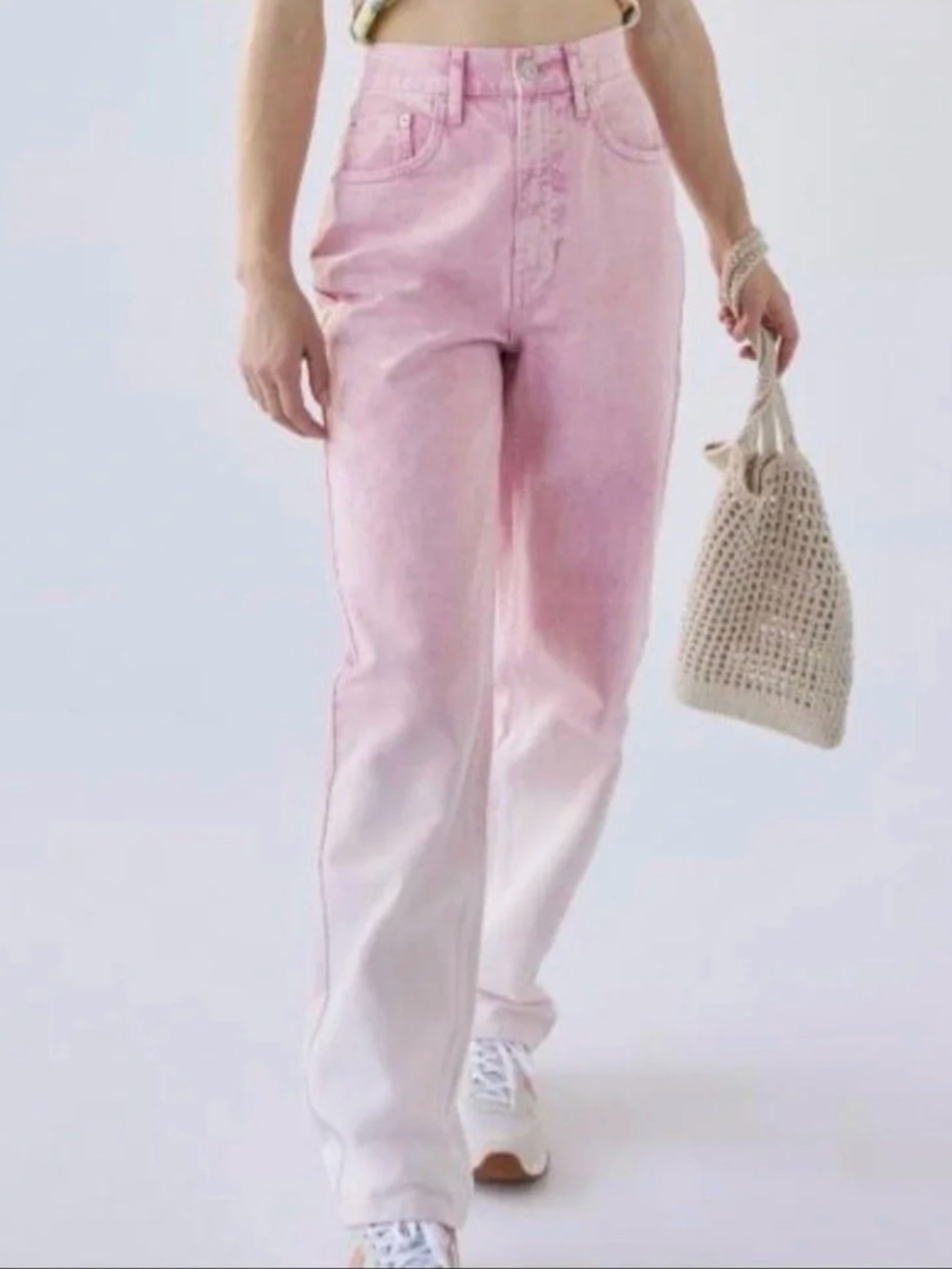 BDG High rise baggy pink gradient ombre jeans